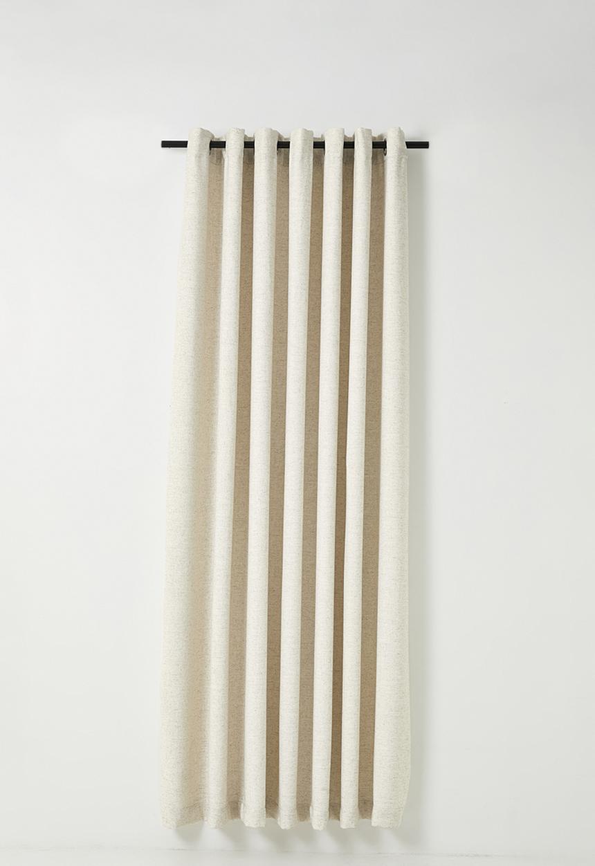 Sixth Floor - Linen Blend Luxe Eyelet Curtain - Natural
