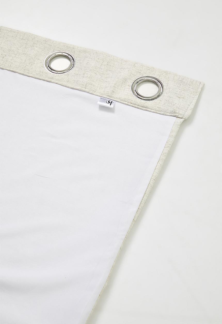 Sixth Floor - Linen Blend Luxe Eyelet Curtain - Natural