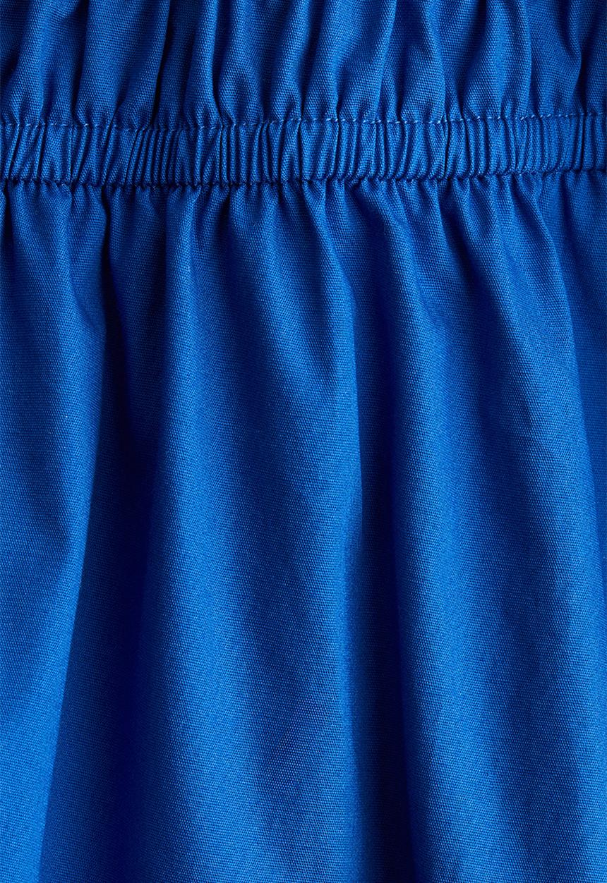 H&M - Off-the-shoulder poplin dress - blue