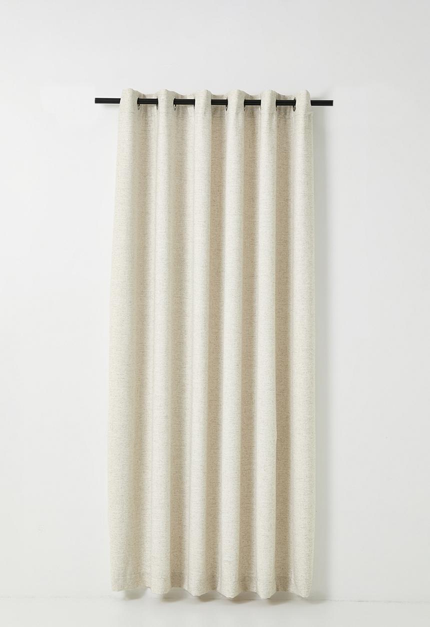 Sixth Floor - Linen Blend Luxe Eyelet Curtain - Natural