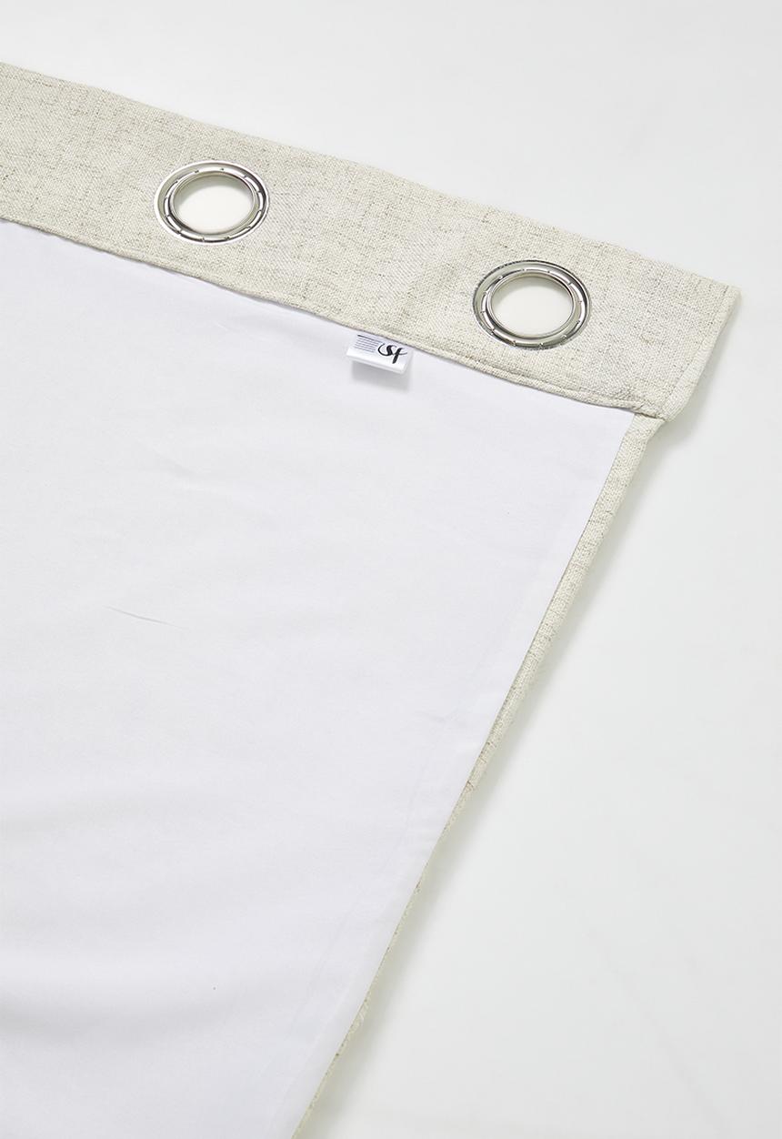 Sixth Floor - Linen Blend Luxe Eyelet Curtain - Natural