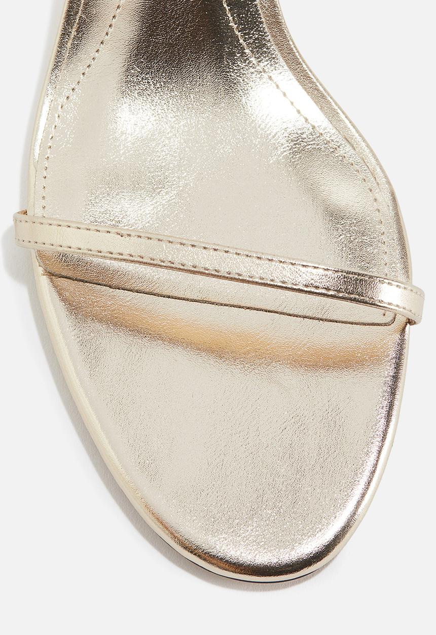 H&M - Heeled strappy sandals - gold-coloured