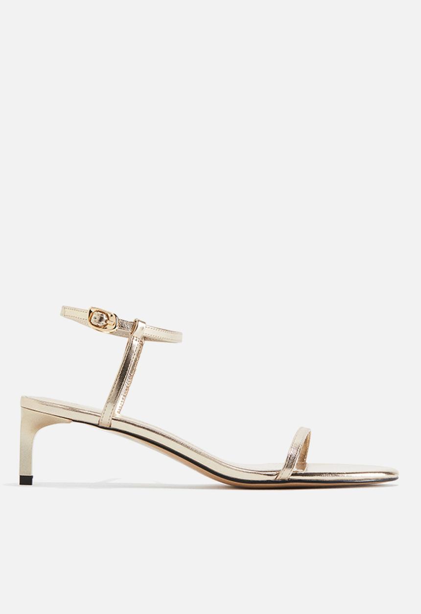 H&M - Heeled strappy sandals - gold-coloured