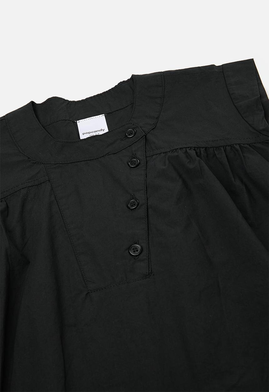 Pop Candy - Asymmetrical front blouse with wide leg pants - black/black stripe