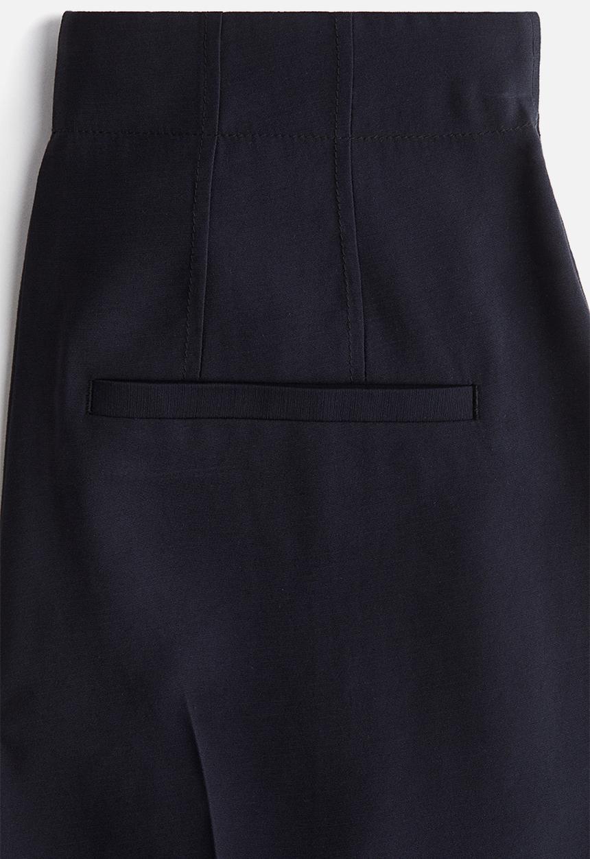 H&M - Wide ankle-length trousers - navy blue