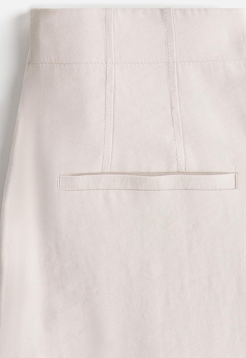 H&M - Wide ankle-length trousers - light beige