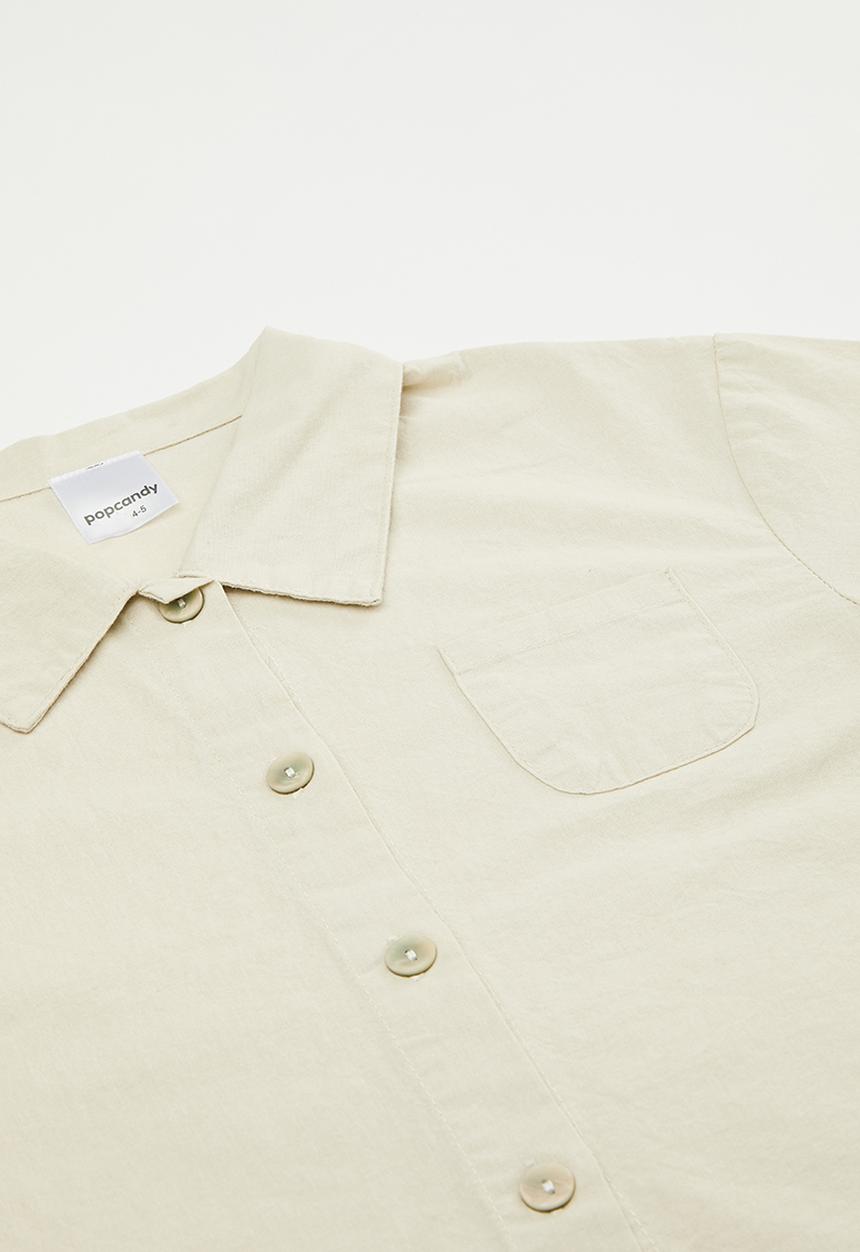 Pop Candy - Short-sleeved shirt & shorts set - beige