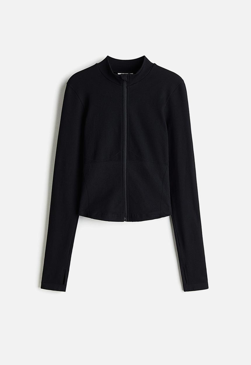 H&M - Seamless sports jacket with drymove™ - black
