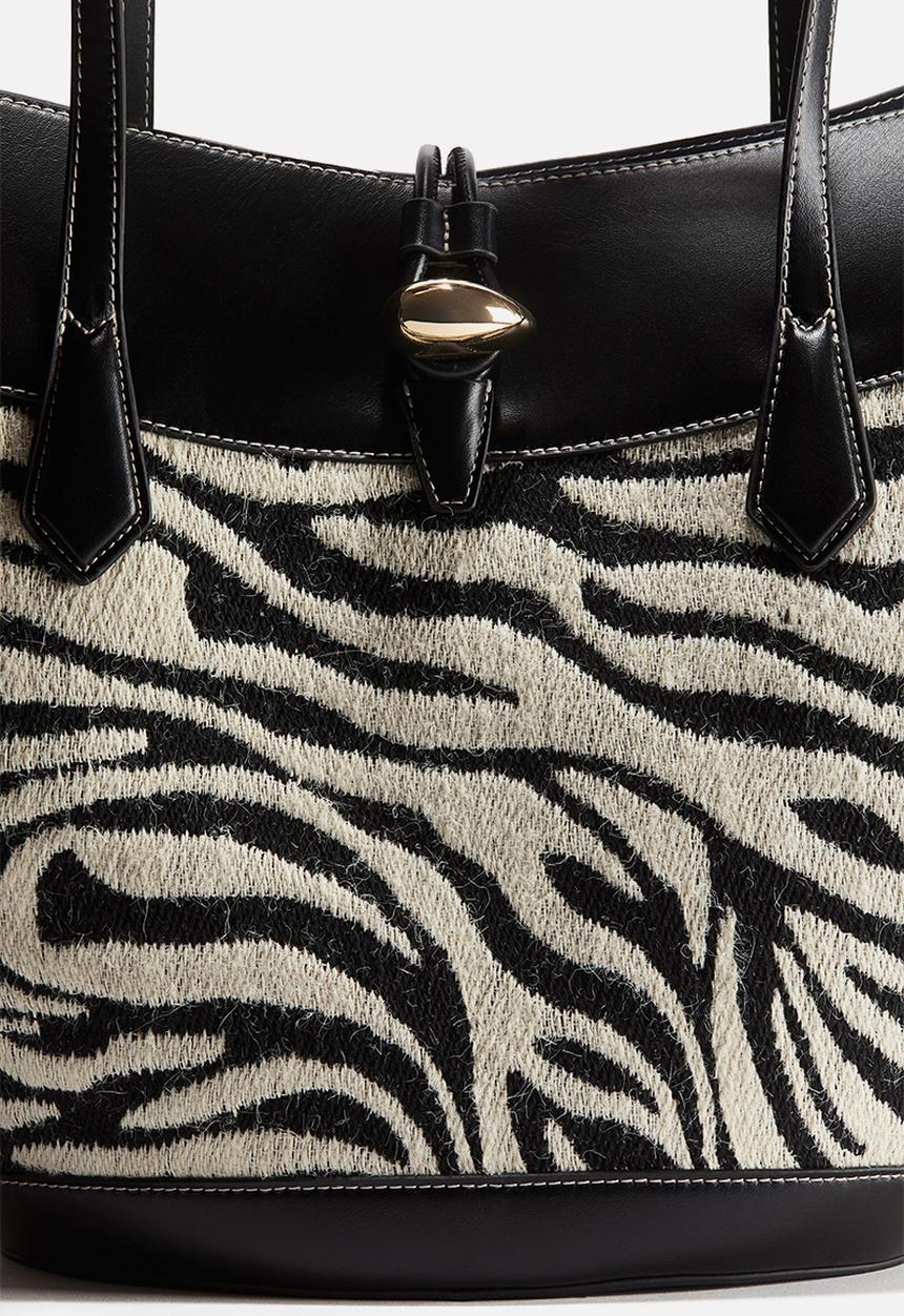 H&M - Shopper - black/zebra print