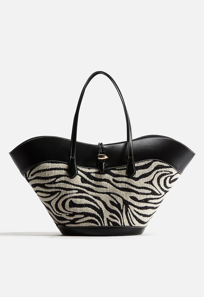 H&M - Shopper - black/zebra print