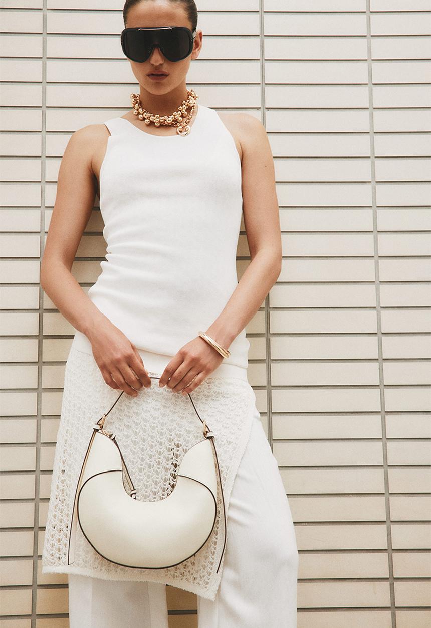 H&M - U-shaped shoulder bag - cream