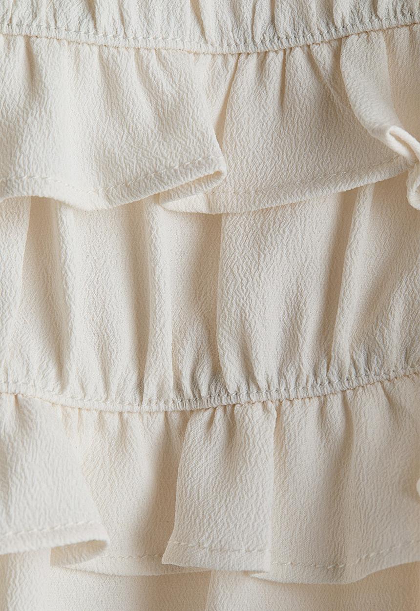H&M - Frill-trimmed strappy top - white