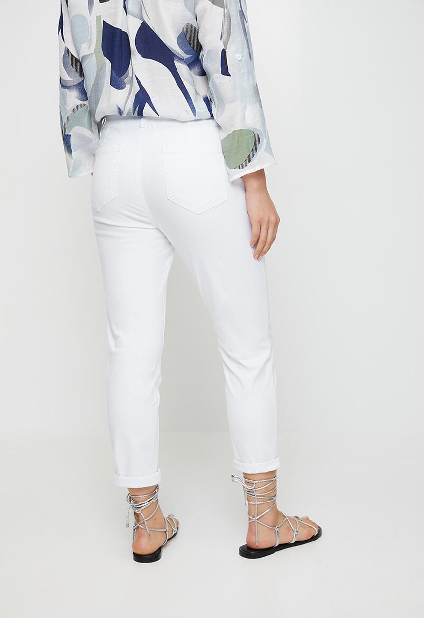 Stella Morgan - Drawcord elasticated jogger  - overdye white