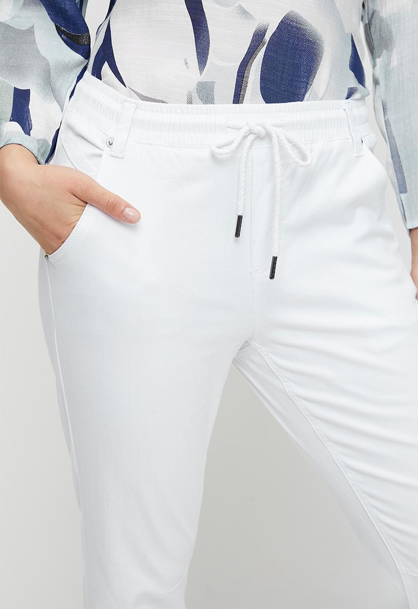 Stella Morgan - Drawcord elasticated jogger  - overdye white