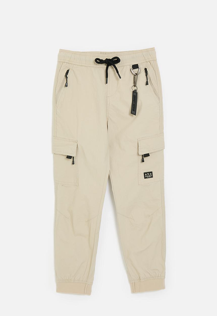 SOVIET - Boys cotton cargo pants - stone