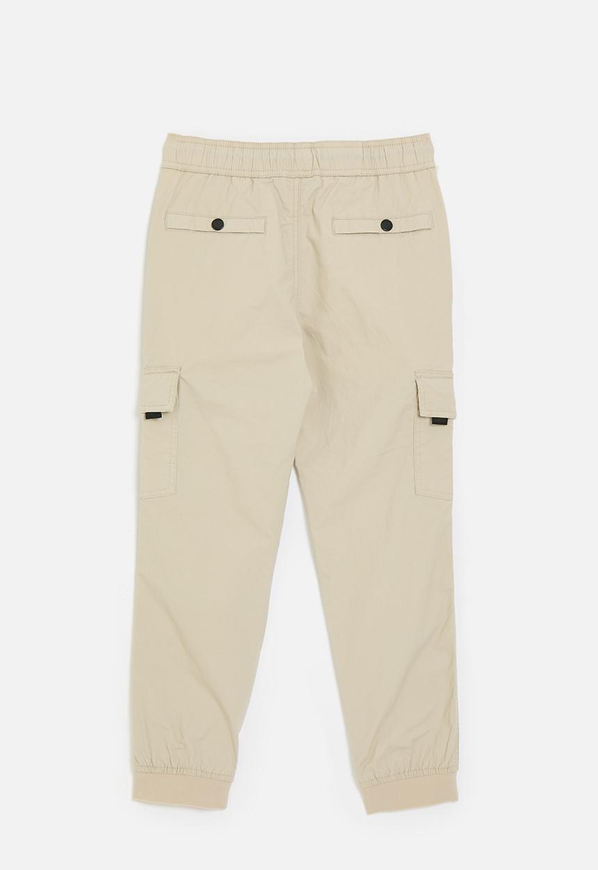 SOVIET - Boys cotton cargo pants - stone