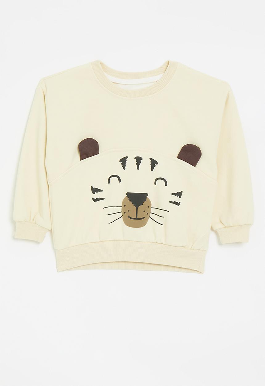Pop Candy - Applique sweat top - ecru