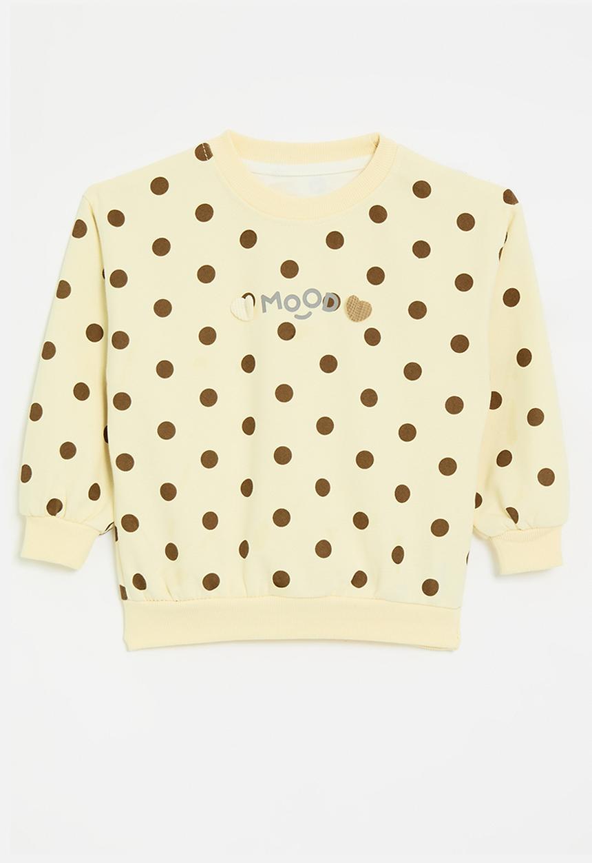 Pop Candy - Polka dot sweatshirt - light yellow