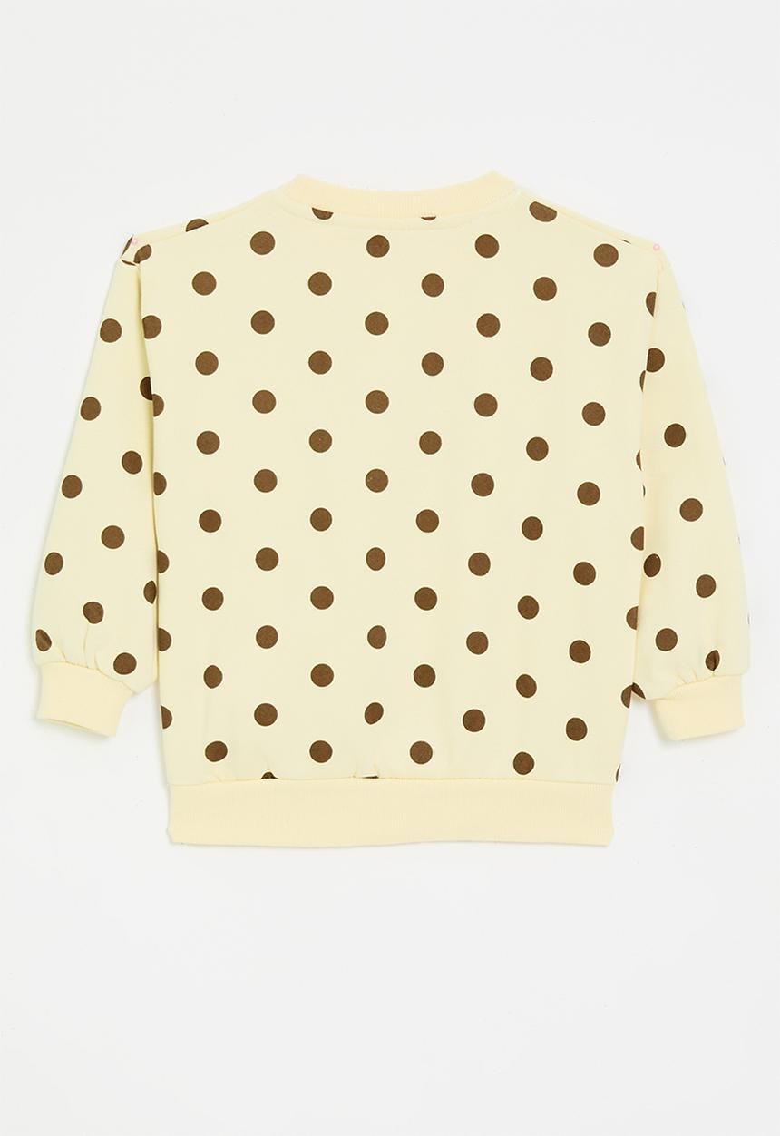 Pop Candy - Polka dot sweatshirt - light yellow