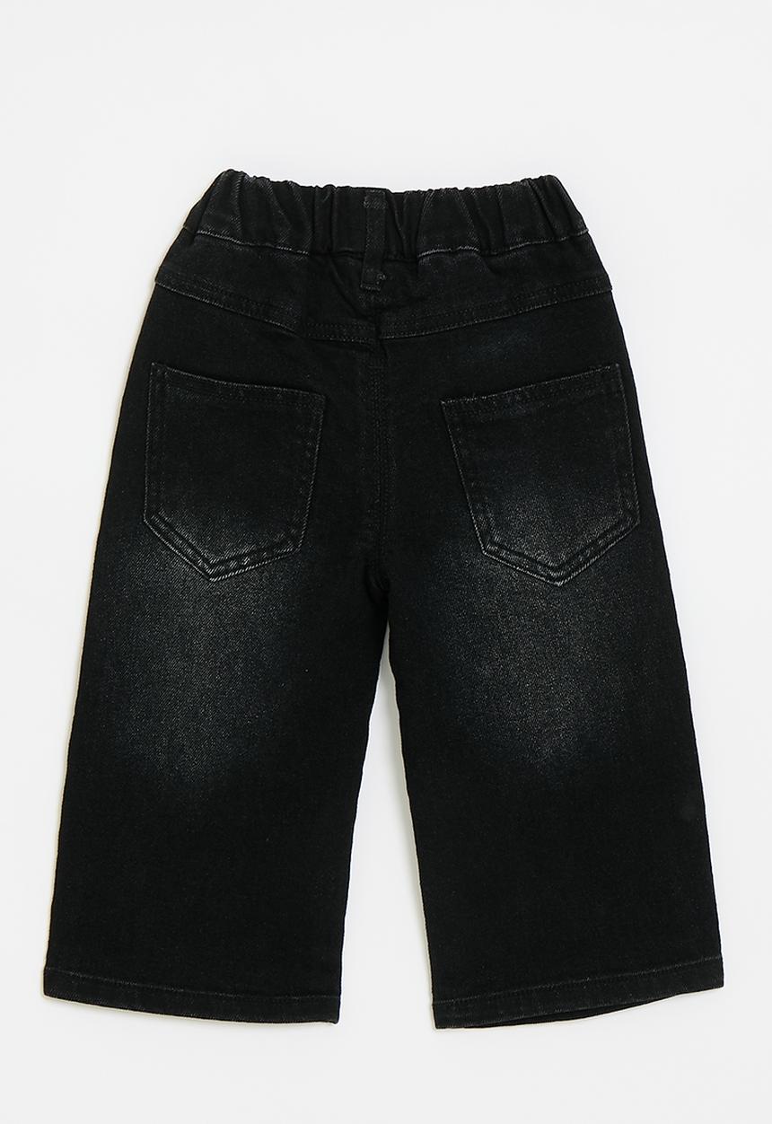 Pop Candy - Heart print denim jeans - black