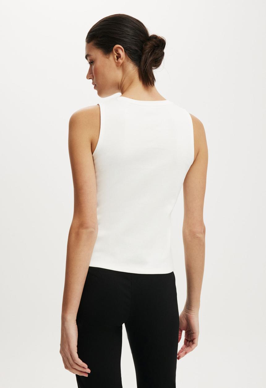 Cotton On - Bailey button detail vest - vintage white