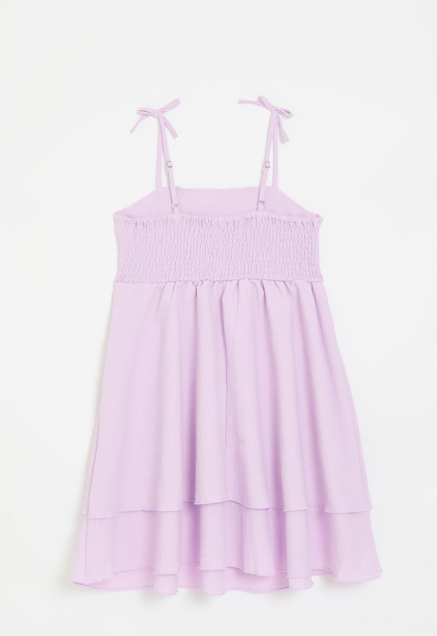 Pop Candy - Shirred back dress with layered skirt - light purple