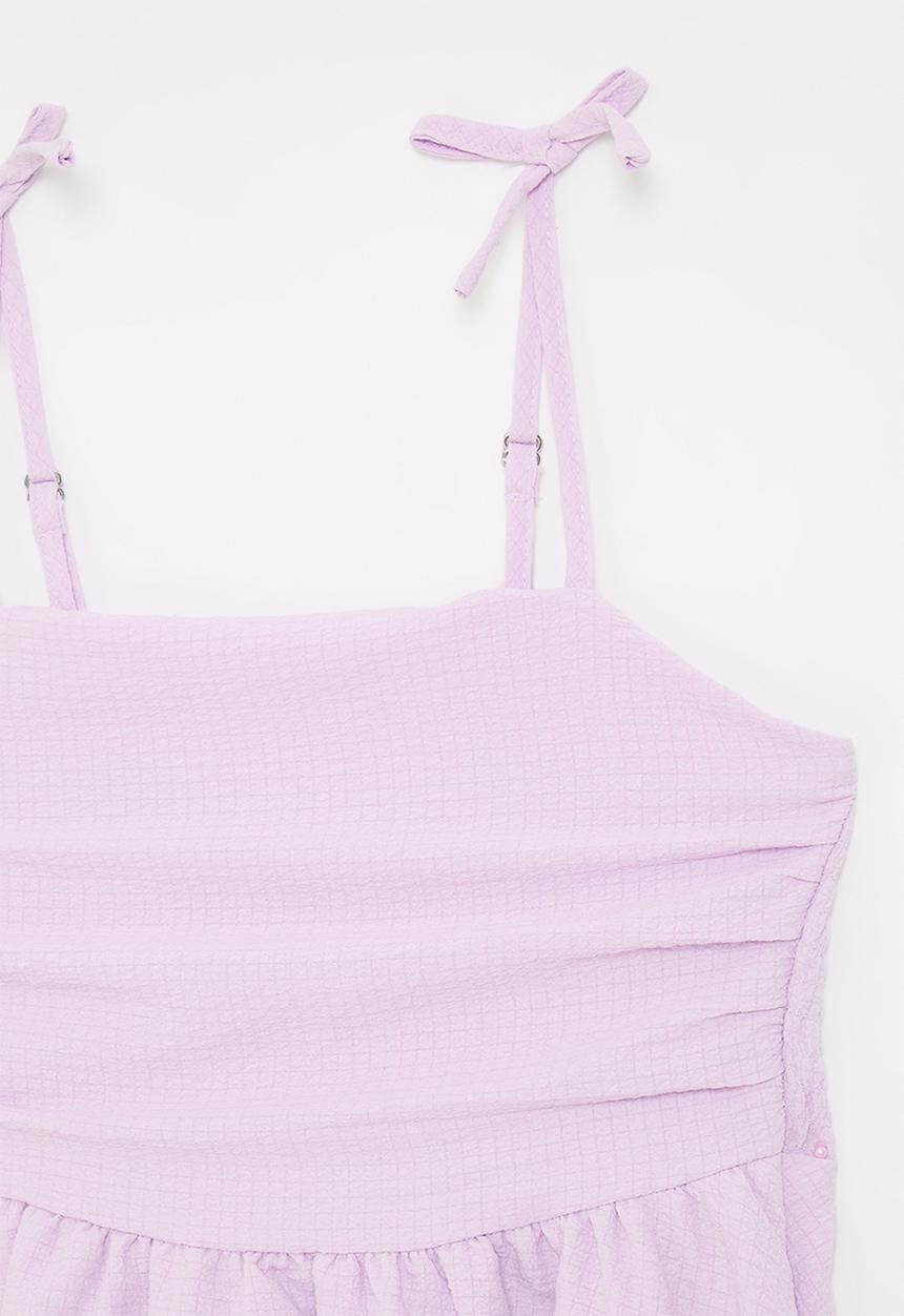 Pop Candy - Shirred back dress with layered skirt - light purple