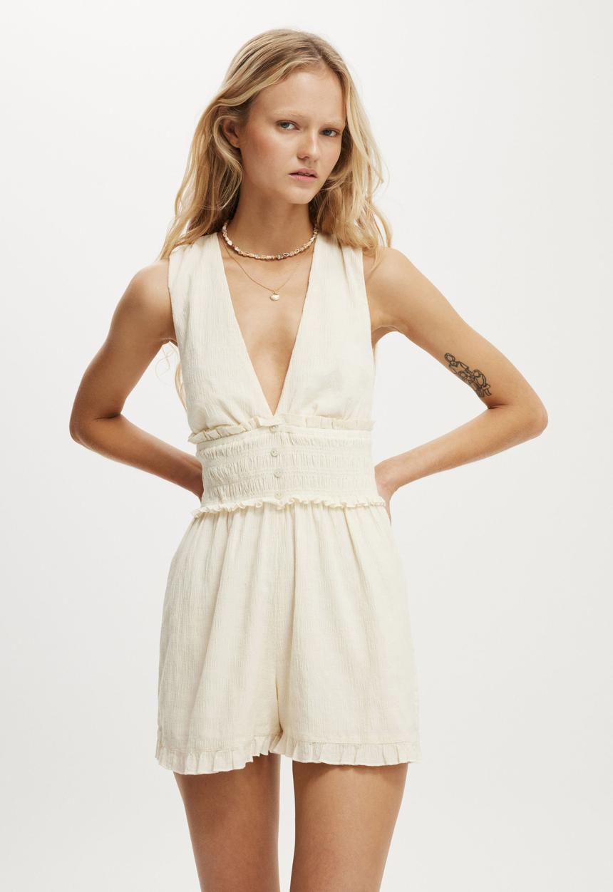 Cotton On - Paloma playsuit - honey cream