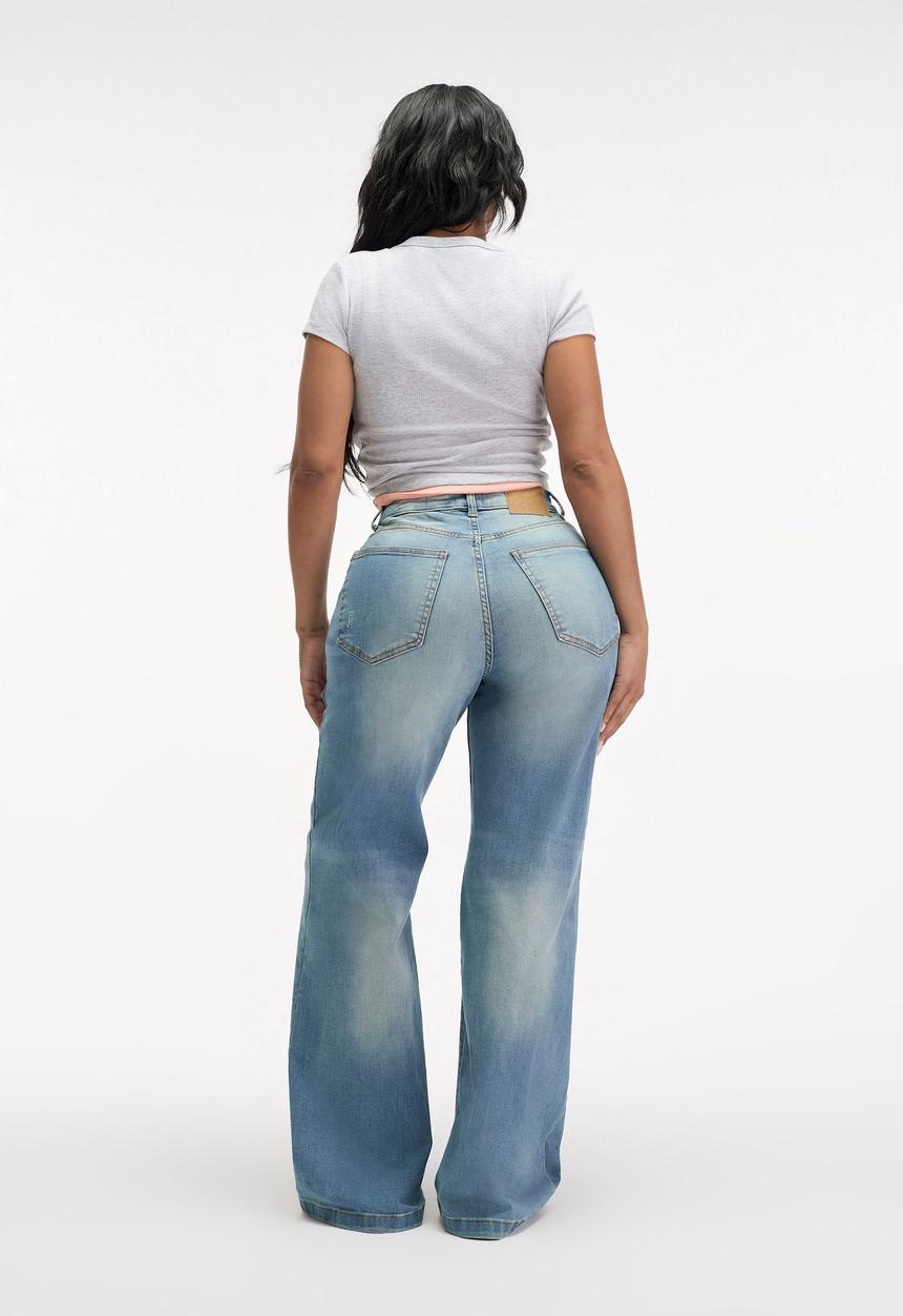 Cotton On - Curvy Stretch Wide Jean - Delusion Blue