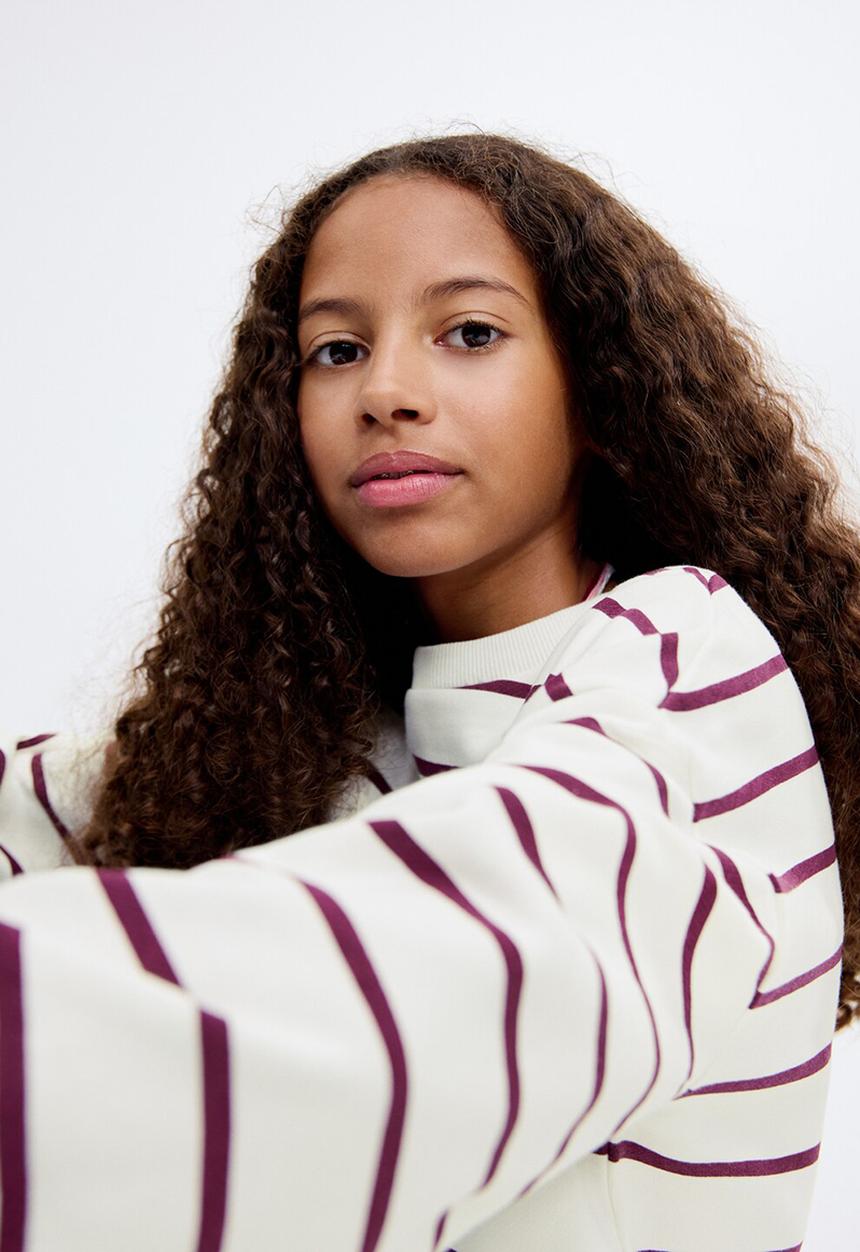 MANGO - Sweatshirt rayo - dark red