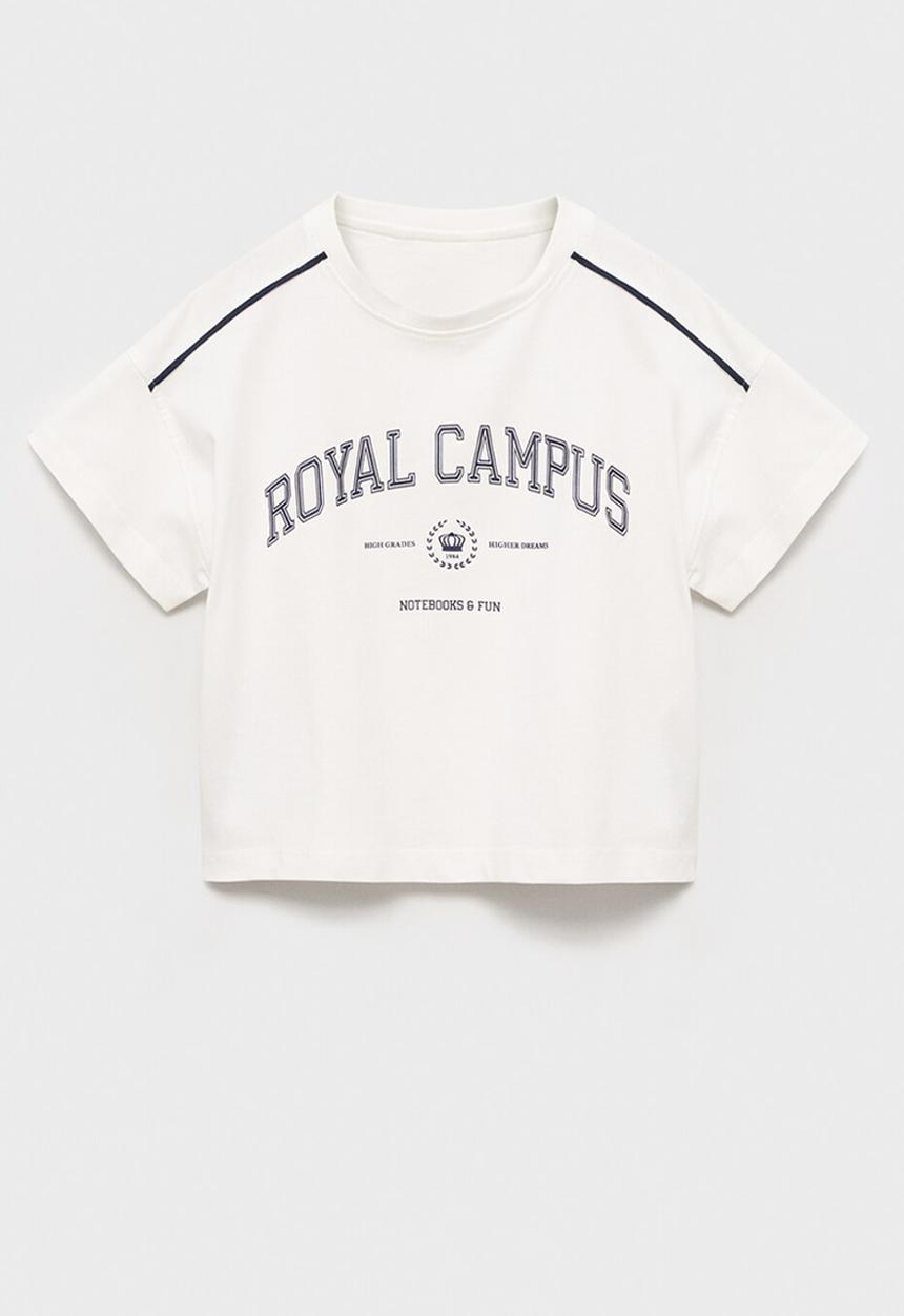 MANGO - T-shirt piping - natural