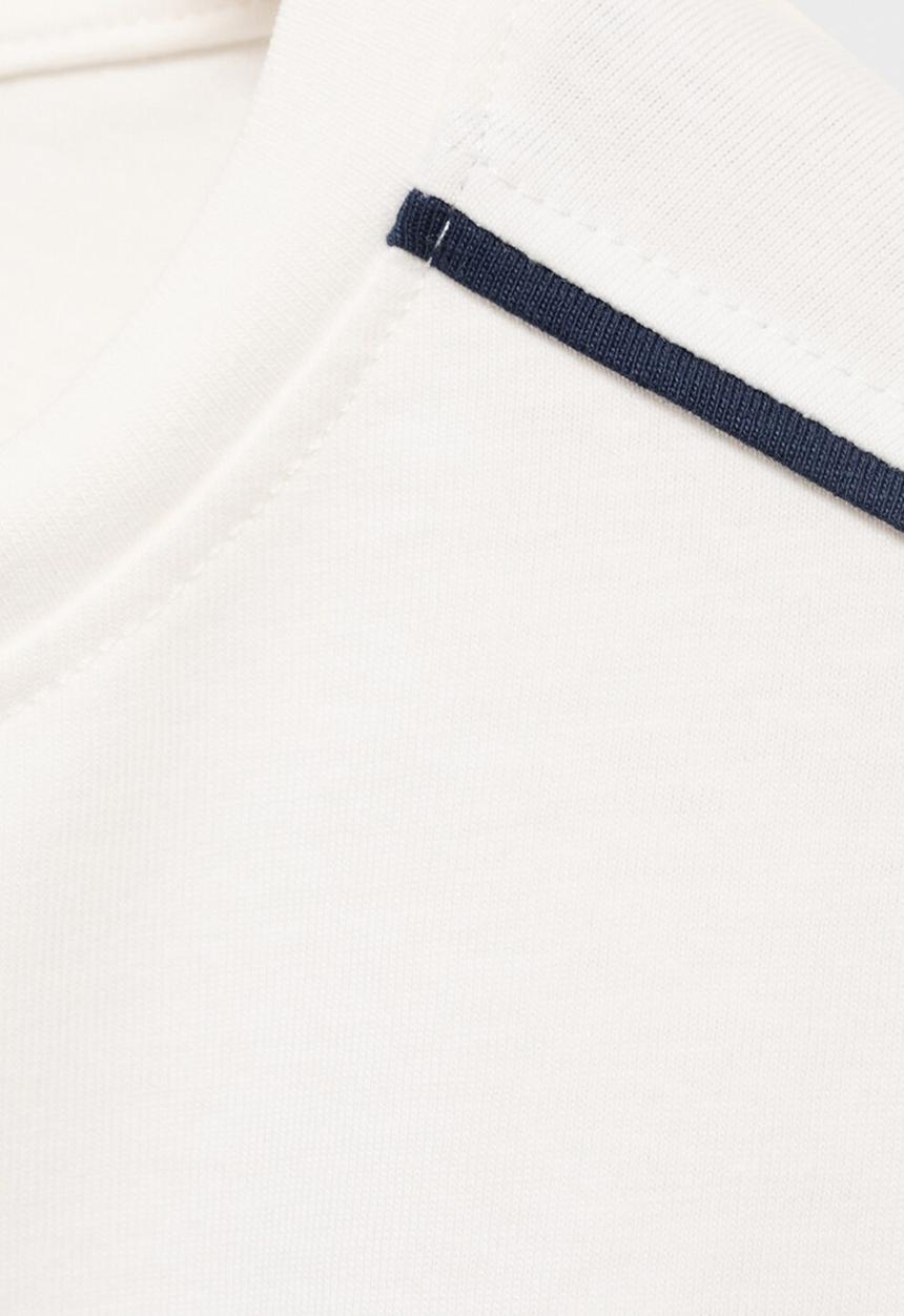 MANGO - T-shirt piping - natural