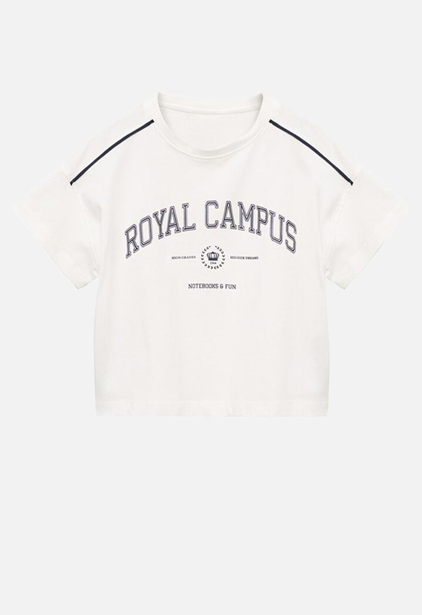 MANGO - T-shirt piping - natural