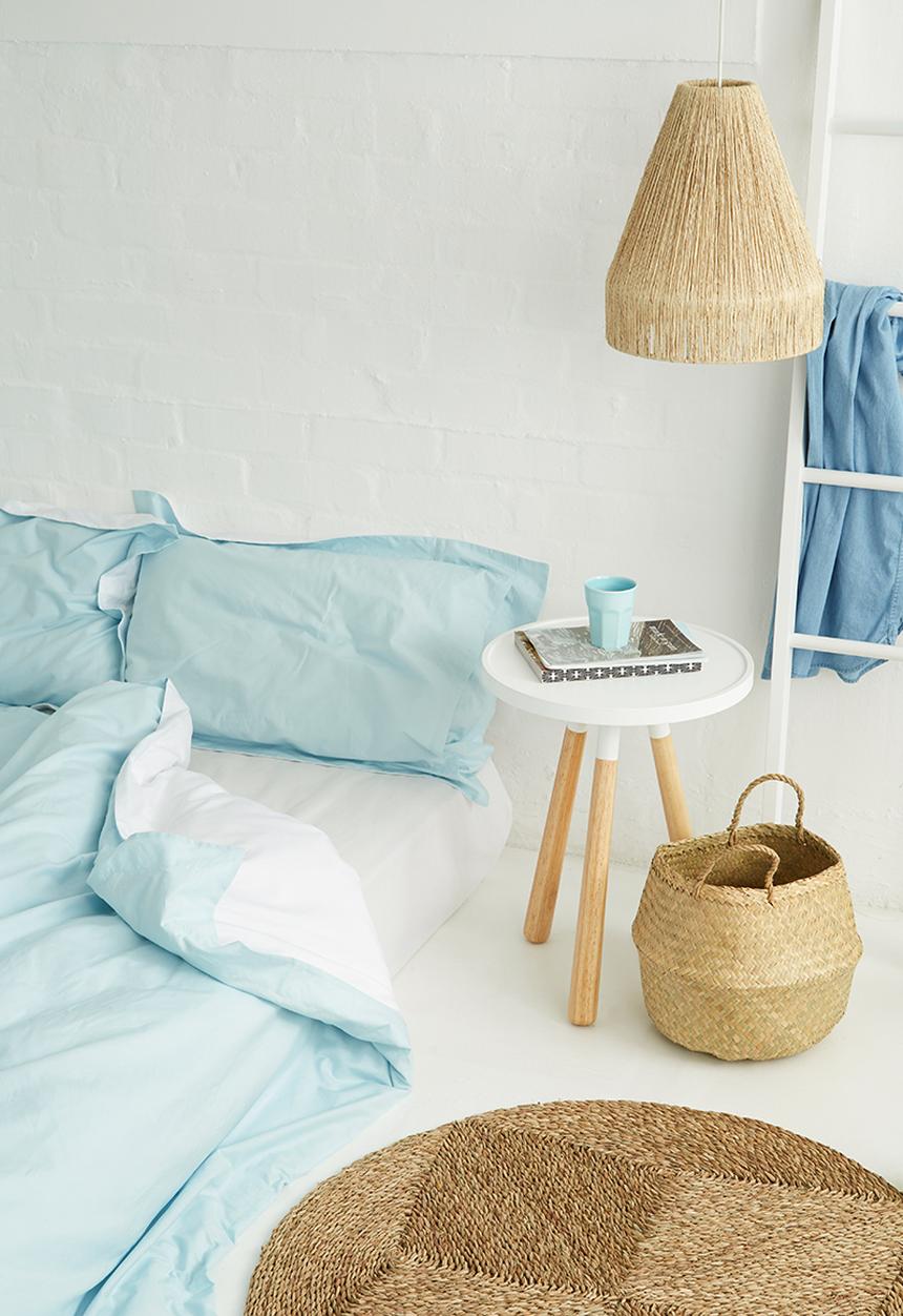 Sixth Floor - Reversible duvet set - duck egg/white