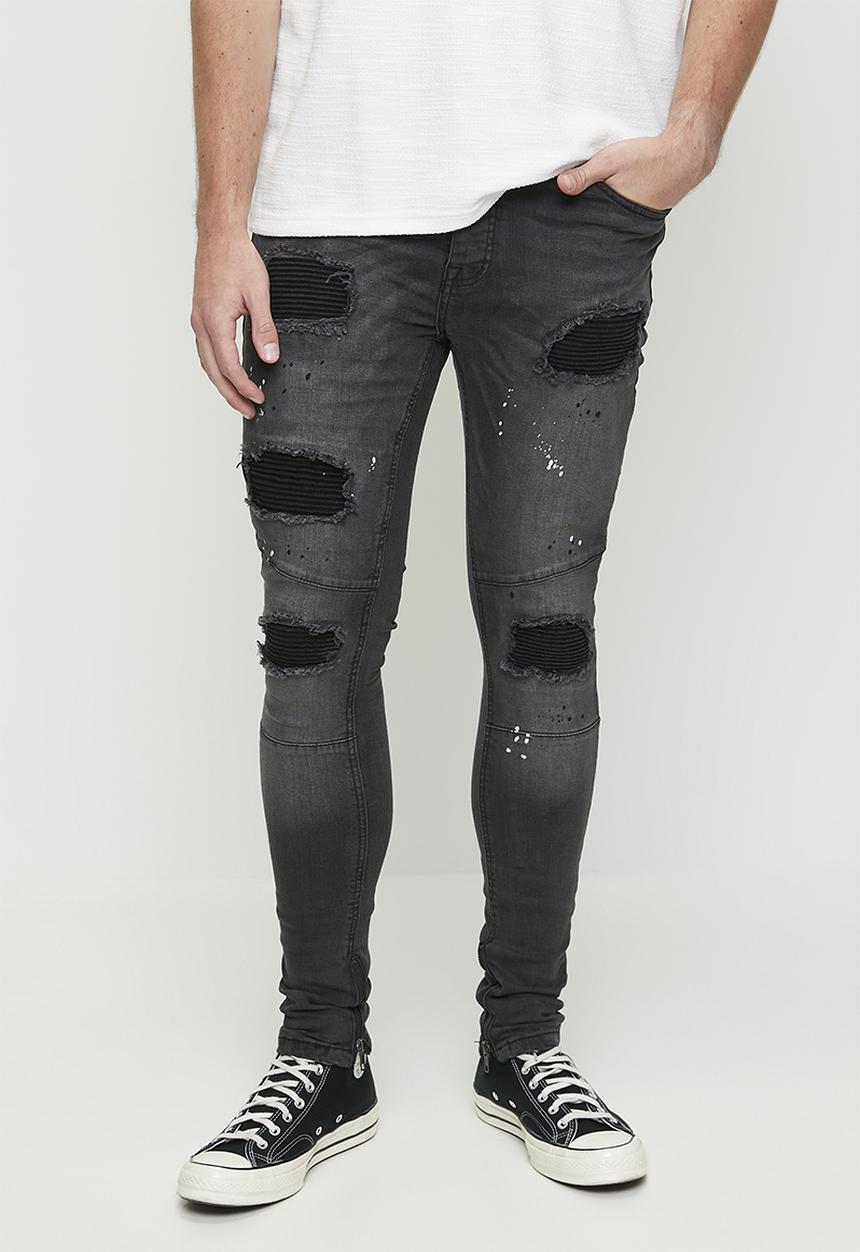 Brave Soul - Skinny Fit Jean - Charcoal Long Length