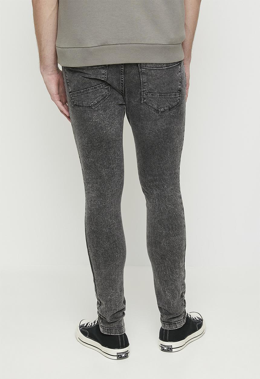 Brave Soul - Super Skinny Fit Denim Jean Acid Wash - Long Length