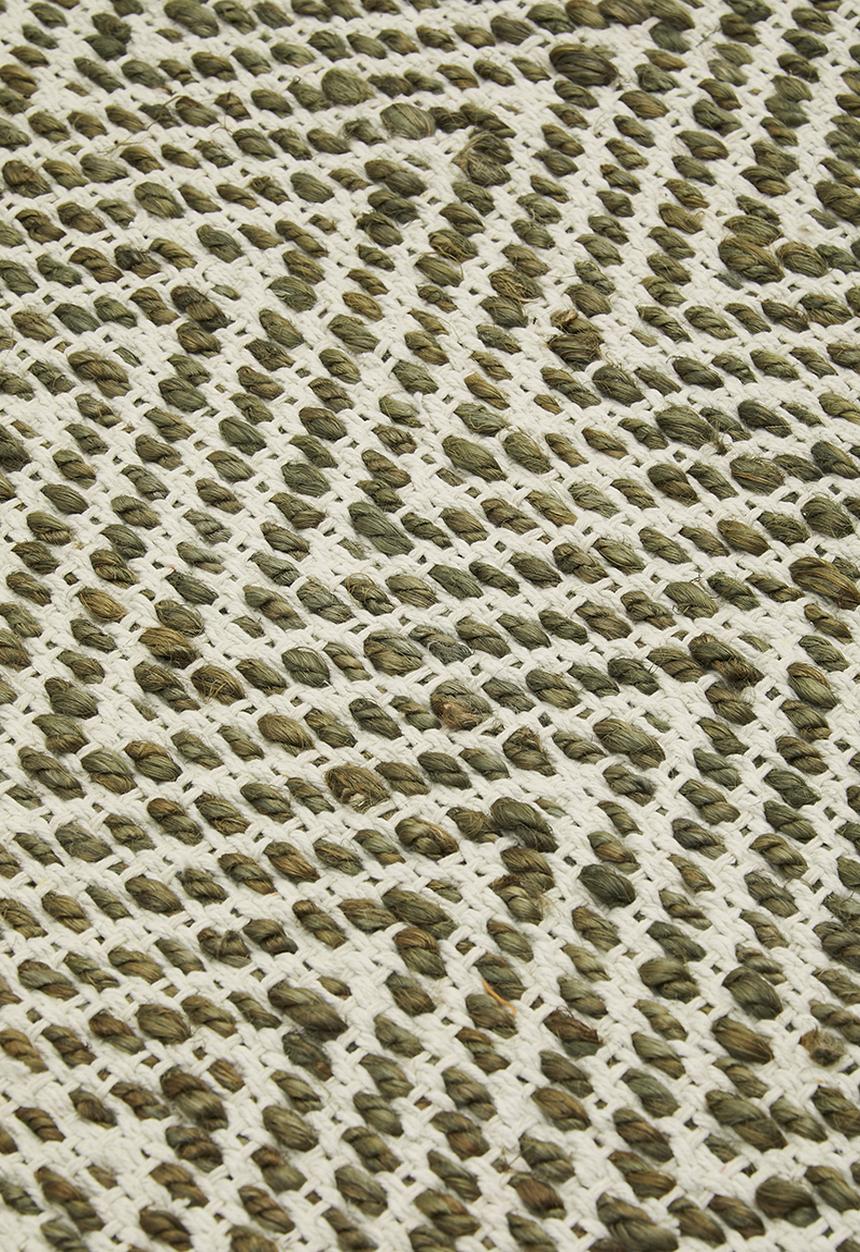 Sixth Floor - Handwoven Chevron Jute Durrie Olive