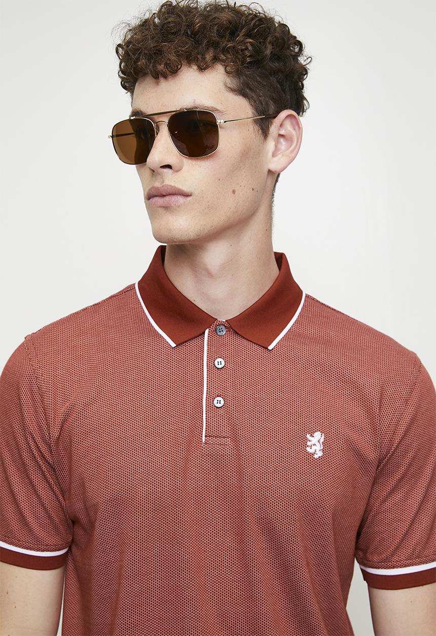 Pringle of Scotland - Hudson golfer - burnt orange