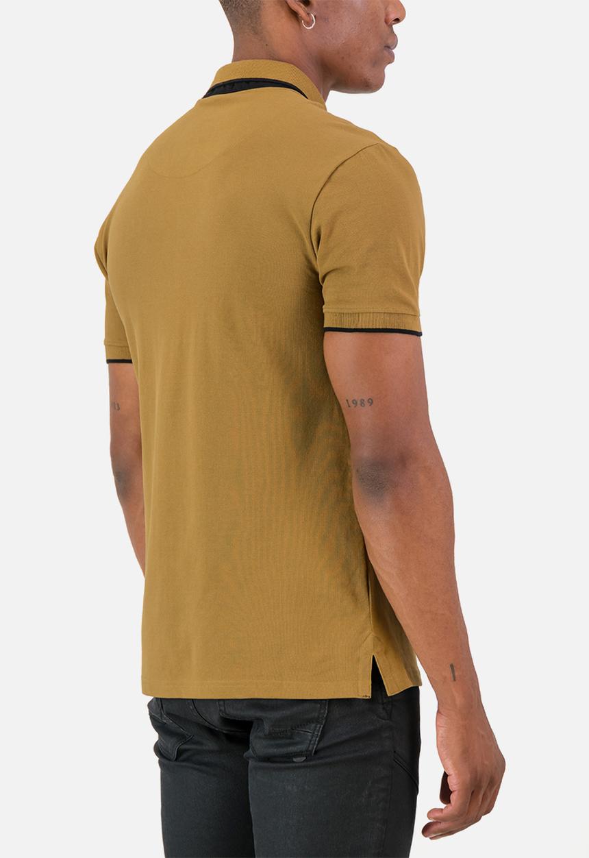 S.P.C.C - Amos Golfer  - Slimline Fit Signature Polos Medallion - Mustard