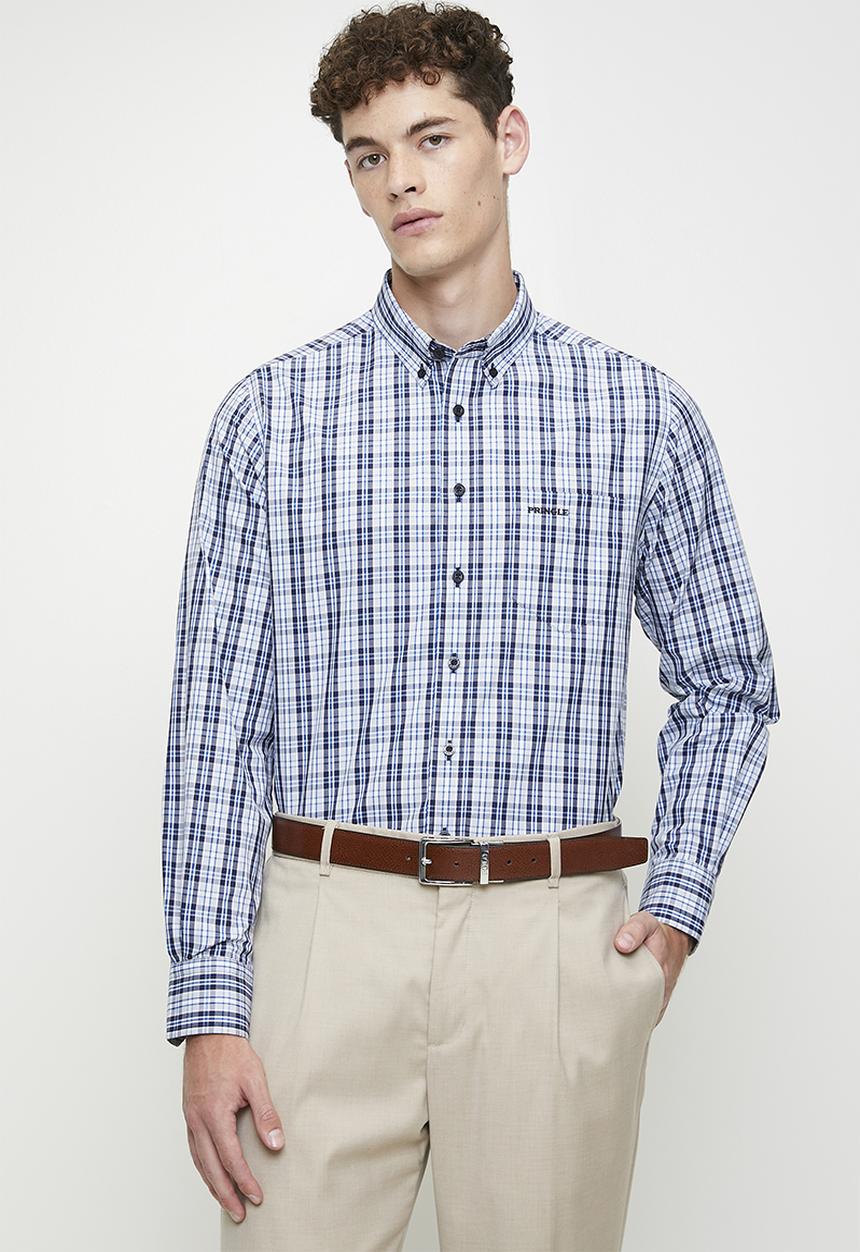 Pringle of Scotland - Fred long sleeve classic shirt - navy