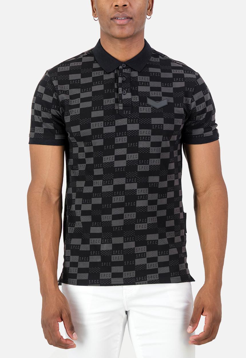 S.P.C.C - Morello Golfer - Black Slimline Fit Fashion Polos - Black