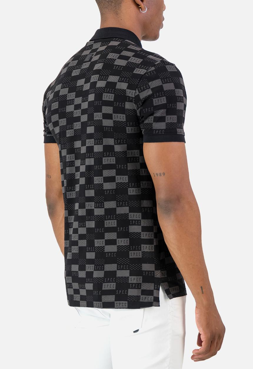 S.P.C.C - Morello Golfer - Black Slimline Fit Fashion Polos - Black