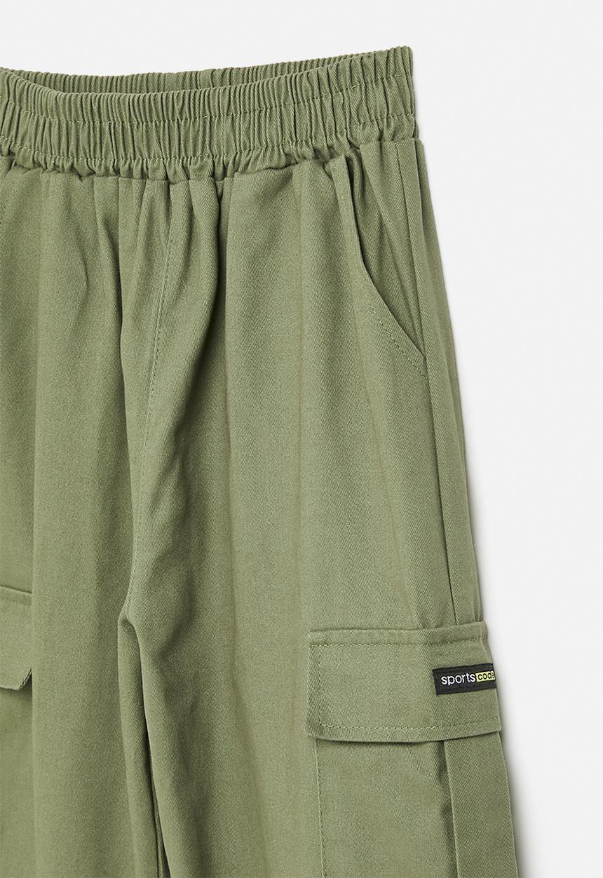 Pop Candy - Utility joggers with flap pockets - khaki green