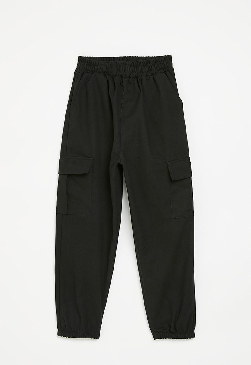 Pop Candy - Cuffed utility joggers - black
