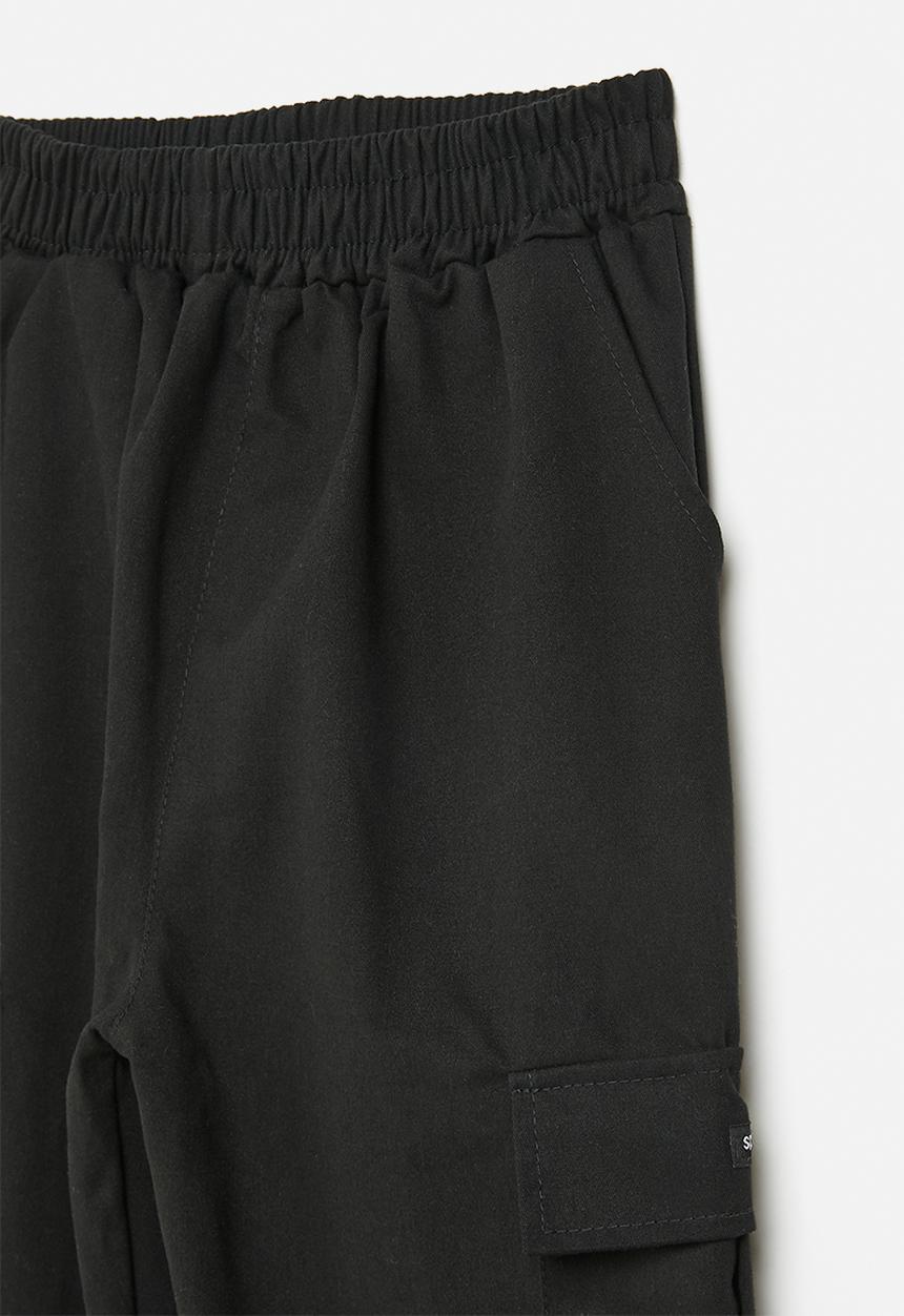 Pop Candy - Cuffed utility joggers - black