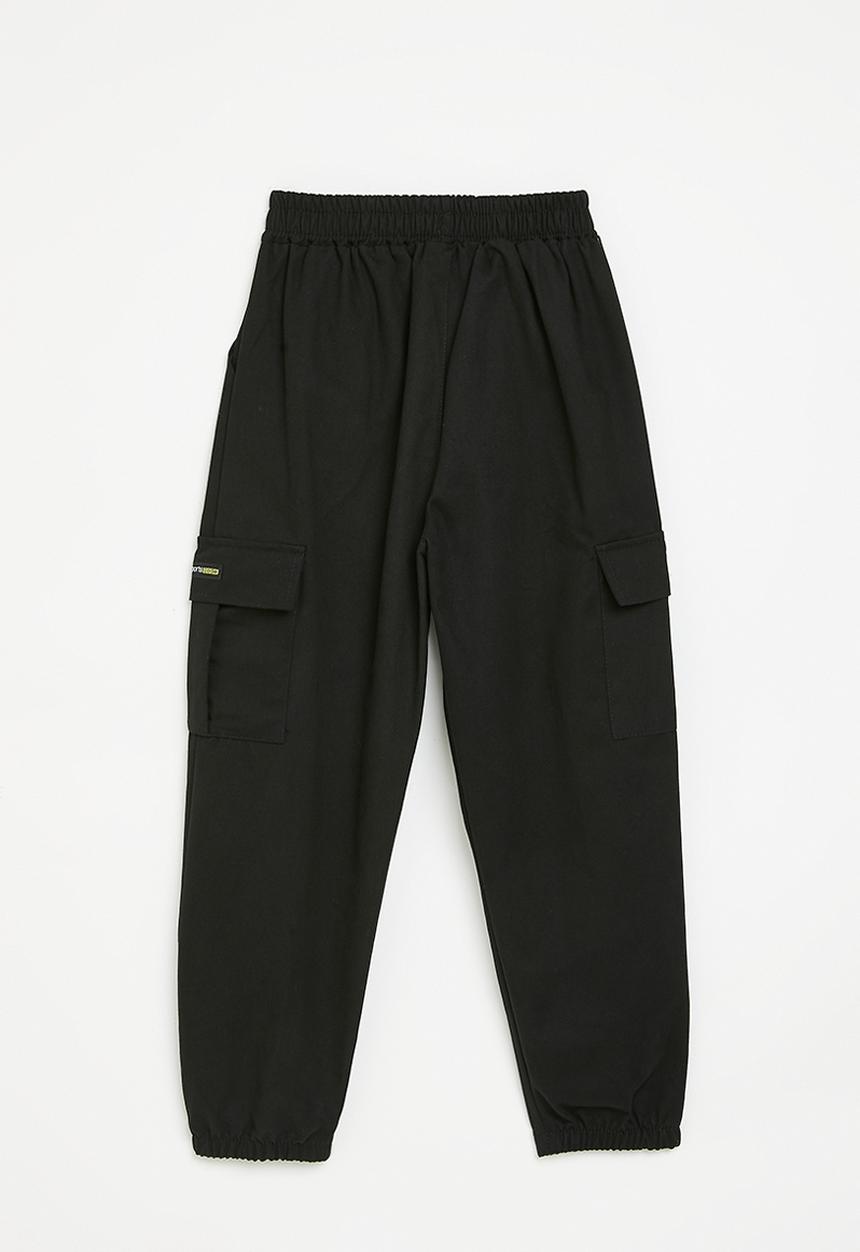 Pop Candy - Cuffed utility joggers - black