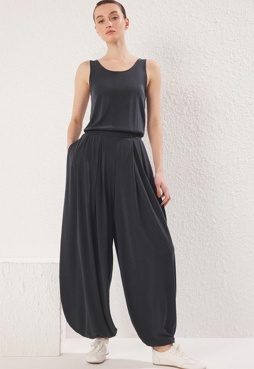 Trendyol - Stretchy Knitted Jumpsuit - Grey