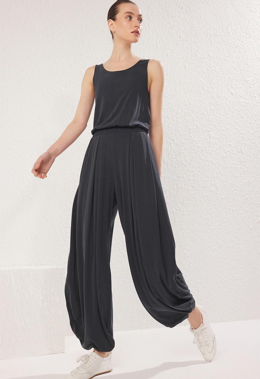 Trendyol - Stretchy Knitted Jumpsuit - Grey