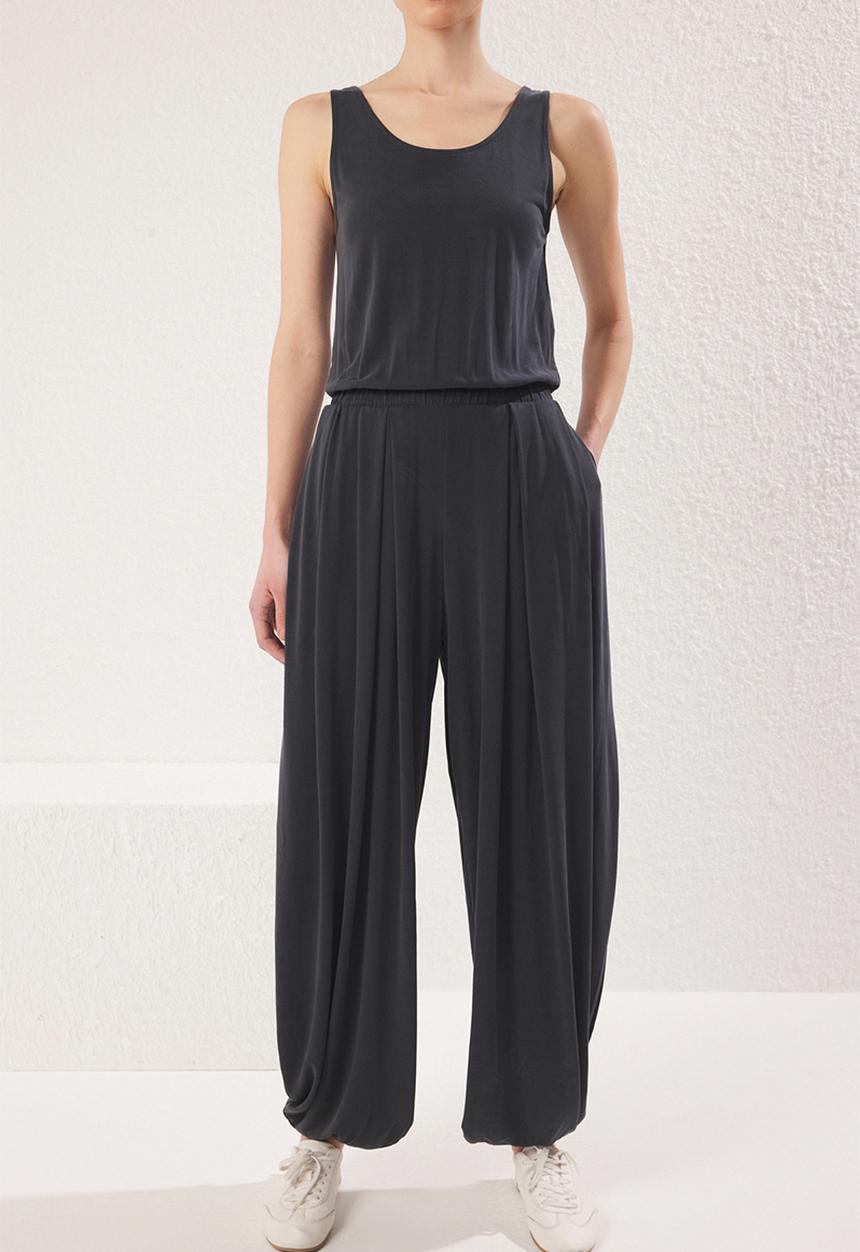 Trendyol - Stretchy Knitted Jumpsuit - Grey