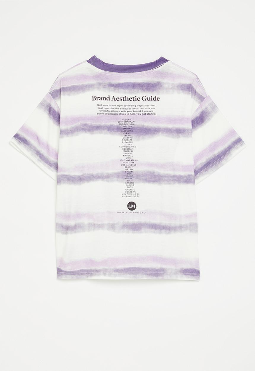 Pop Candy - Slogan crew neck tee - purple/white/progress